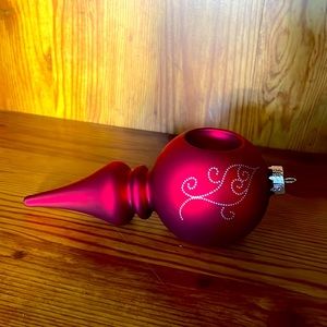 Partylite Christmas tea light holder red